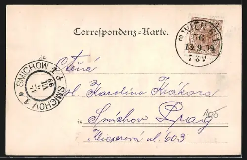 AK Wien, Franz Josefs-Kai mit Boot