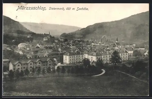AK Mürzzuschlag /Steiermark, Teilansicht