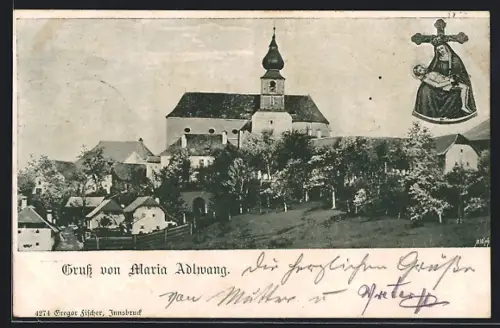 AK Adlwang, Wallfahrtskirche Maria Adlwang und Gnadenbild
