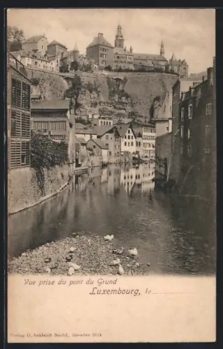 AK Luxembourg, Vue prise du pont du Grund
