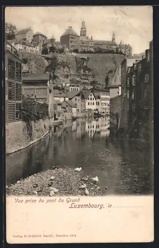 AK Luxembourg, Vue prise du pont du Grund
