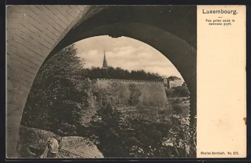 AK Luxembourg, Vue prise sous le nouveau pont