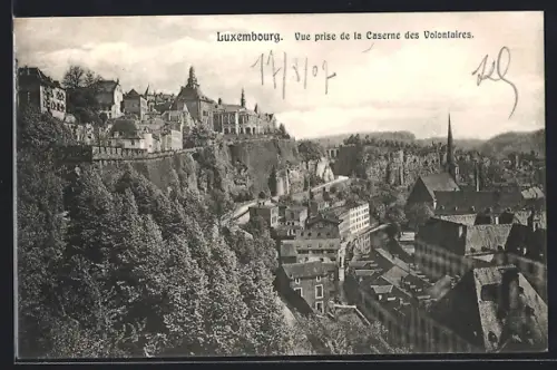 AK Luxembourg, Vue prise de la Caserne des Volontaires