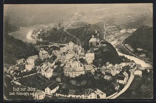 AK Esch sur Sûre, Gesamtansicht vom Kohlenberg aus