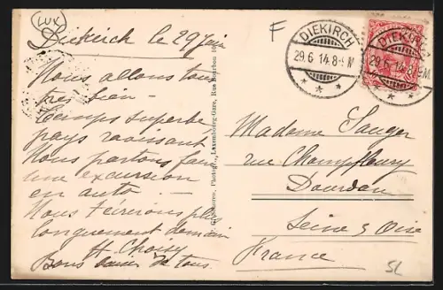 AK Diekirch, Vue prise de la côte de Gilsdorf