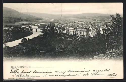 AK Diekirch, Panorama mit Fluss