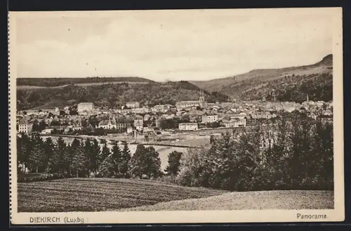 AK Diekirch, Panorama aus dem Grünen