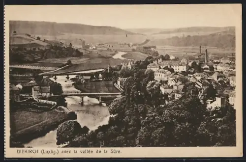 AK Diekirch, Vue générale avec la vallée de la Sûre