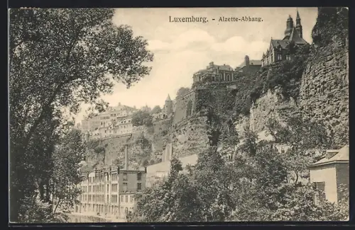 AK Luxemburg, Blick auf den Alzette-Abhang