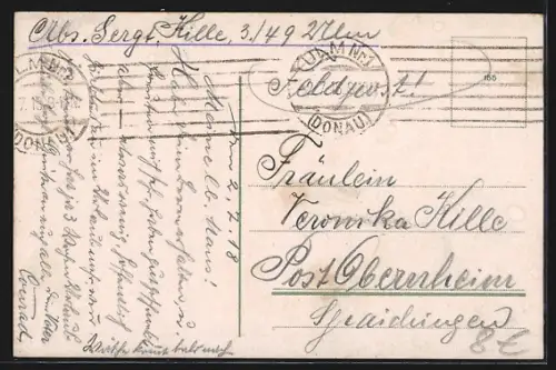 AK Ulm / Donau, Offizierskasino vor Garnisonskirche