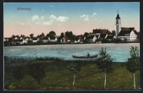 AK Kisslegg, Uferpartie mit Boot