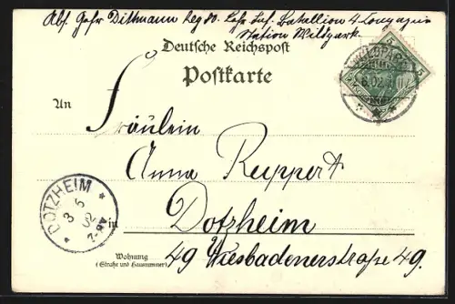 Lithographie Berlin, Spreeblick mit Jannowitzbrücke