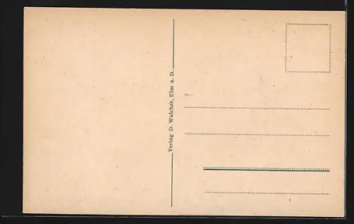 AK Ulm a. Donau, Strassenpartie mit Münster