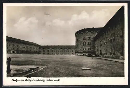 AK Ulm a. D., Blick zur Kaserne Wilhelmsburg