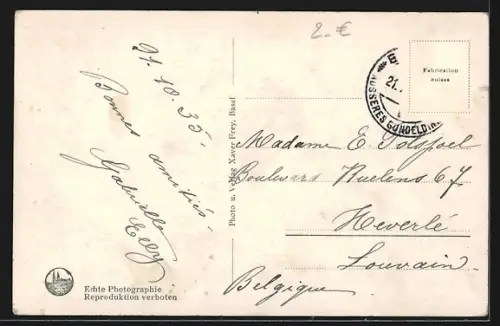 AK Basel, Dampfschiff-Station, Dampfer RHY-Blitz