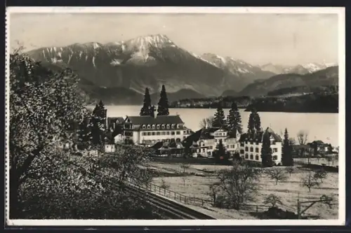 AK Lucerne, The Polytechnic Chalets showing Stanserhorn