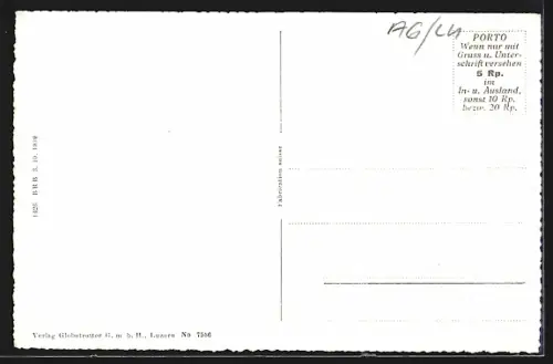 AK Pfeffikon, Ortsansicht mit Kirche und Reinach