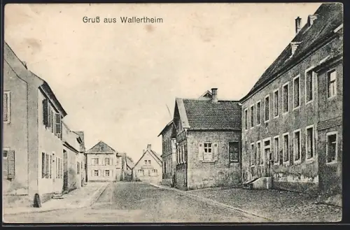 AK Wallertheim, Strassenpartie im Ort