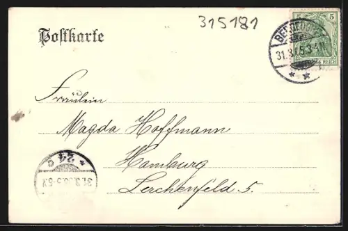 AK Sande b. Bergedorf, Panorama mit Bahnübergang, Gasthaus Holtsteinischer Hof