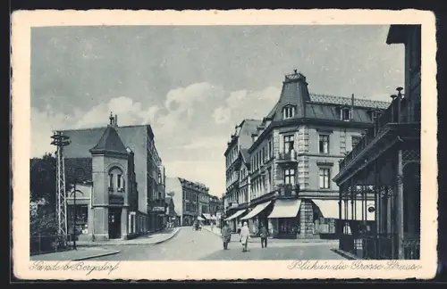 AK Sande b. Bergedorf, Blick in die Grosse Strasse