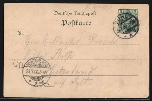 Lithographie Suhl, Kapelle Ottilienstein, Gesamtansicht