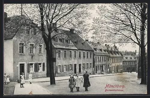 AK Münchberg, Blick in die Bismarckstrasse