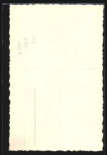 Foto-AK Münchberg, Ortsansicht mit Kirche, Zwei-Etagen-Wohnhaus