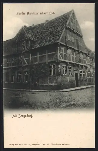 AK Hamburg-Bergedorf, Loddes Brauhaus in der Altstadt, erbaut 1654