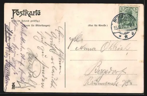 AK Sande b. Bergedorf, Gasthaus Holsteinischer Hof, Saal, Garten