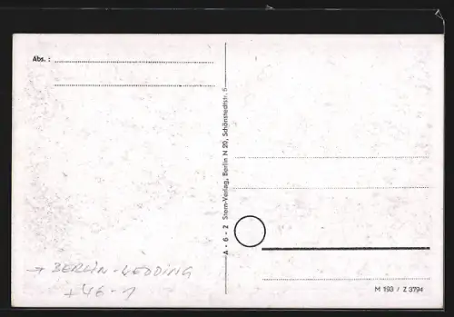 AK Berlin-Wedding, Strassenbahnhof, Wohnblock in der Müllerstrasse