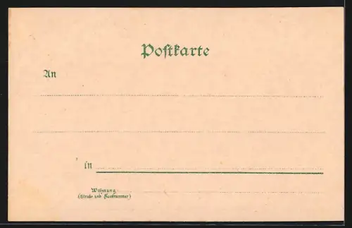 Lithographie Amtzell, Maler und Schreiner F. J. Götsch, Schuhwarenlager J. Müller