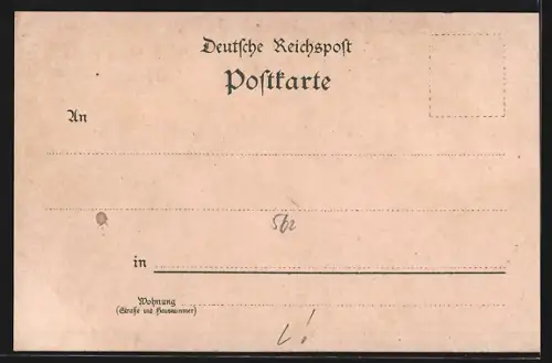 Lithographie Angermünde, Bahnhof, Marktplatz und Kreisständehaus