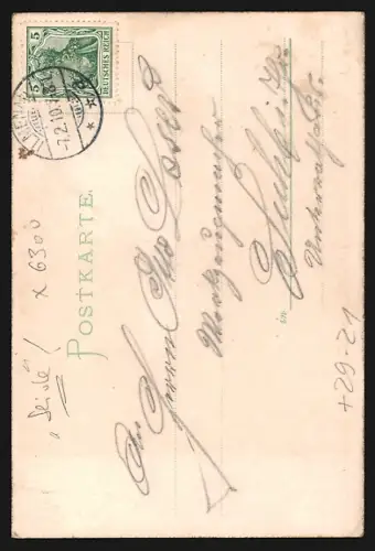 Seiden-Imitations-AK Ilmenau, Turm auf dem Kickelhahn