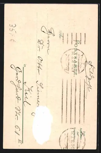 Lithographie Kiel, Gasthaus Rathsweinkeller, Betrunkener, Gedicht