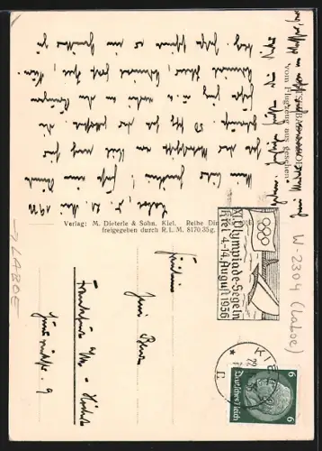 AK Laboe, Fliegeraufnahme, Gesamtansicht