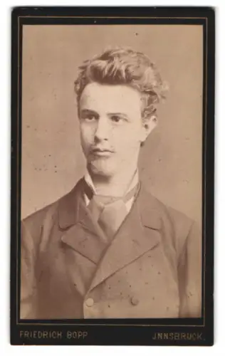 Fotografie Friedrich Bopp, Innsbruck, Porträt eines jungen Mannes