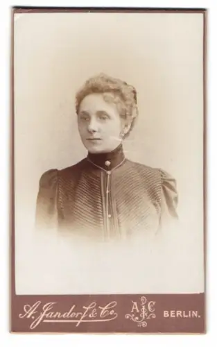 Fotografie A. Jandorf & Co., Berlin, Grosse Frankfurter-Strasse 113, Porträt einer Dame