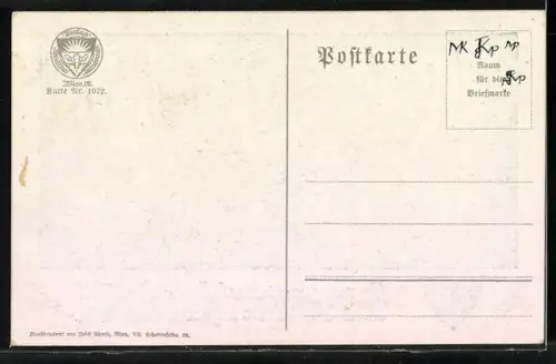 AK Deutscher Schulverein Nr. 1072: O wonnevolle Jugendzeit mit Freuden ohne Ende