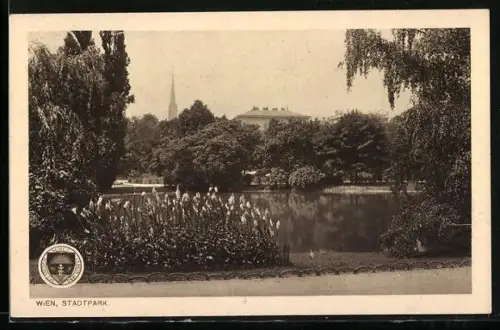 AK Deutscher Schulverein NR 247: Wien, See im Stadtpark