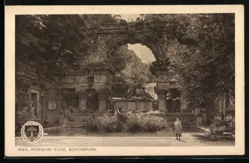 AK Deutscher Schulverein NR 248: Wien, römische Ruine, Schönbrunn