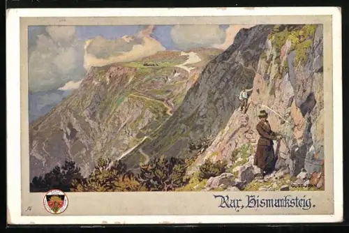 AK Deutscher Schulverein NR 520: Rax, Bergsteiger am Bismarcksteig