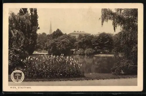 AK Deutscher Schulverein NR 247: Wien, See im Stadtpark