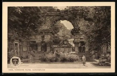 AK Deutscher Schulverein NR 248: Wien, römische Ruine, Schönbrunn