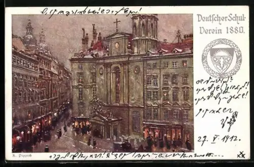 AK Deutscher Schulverein NR. 301: Pippich: Winter in der Stadt