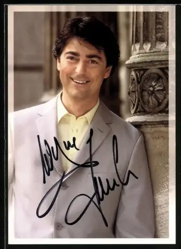 AK Musiker Wolfgang Edenharder im Anzug mit Autograph