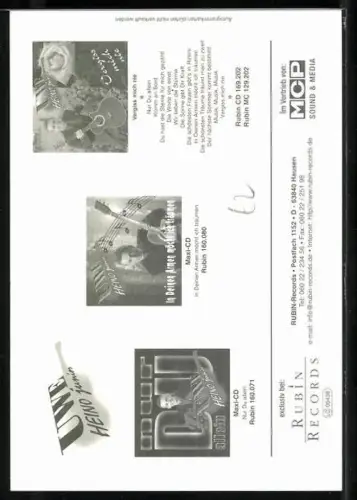 AK Musiker Uwe Heino junior mit Gitarre, Autograph