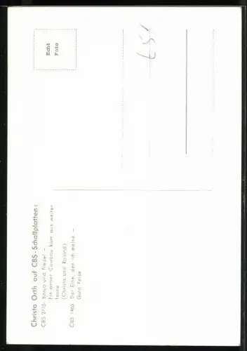 AK Musikerin Christa Orth lächelnd im Porträt, Autograph