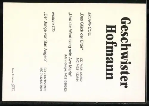 AK Musikerinnen Geschwister Hofmann in Trachten, Autograph