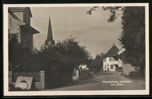 AK Wangen bei Olten, Blick in die Hauptstrasse