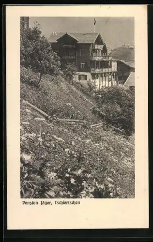 AK Tschiertschen, Blick zur Pension Jäger